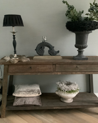 Rene Houtman Sidetable Schuine Poten L160 cm Oud Hout