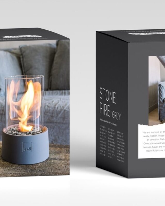 LEEFF Stonefire Sfeerhaard Tuinhaard Grijs Bio Ethanol