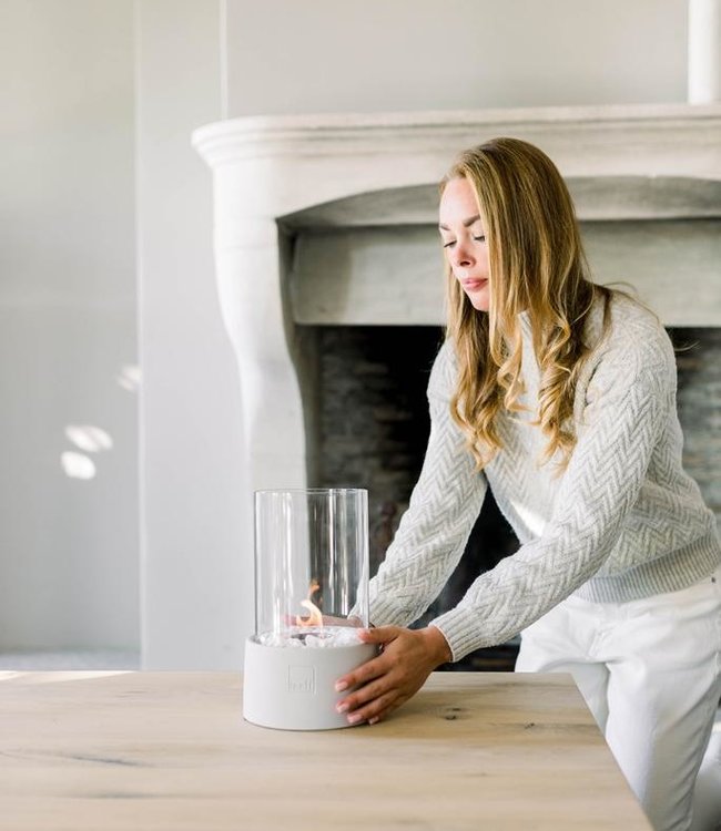 LEEFF Stonefire Sfeerhaard Tuinhaard Wit Bio Ethanol