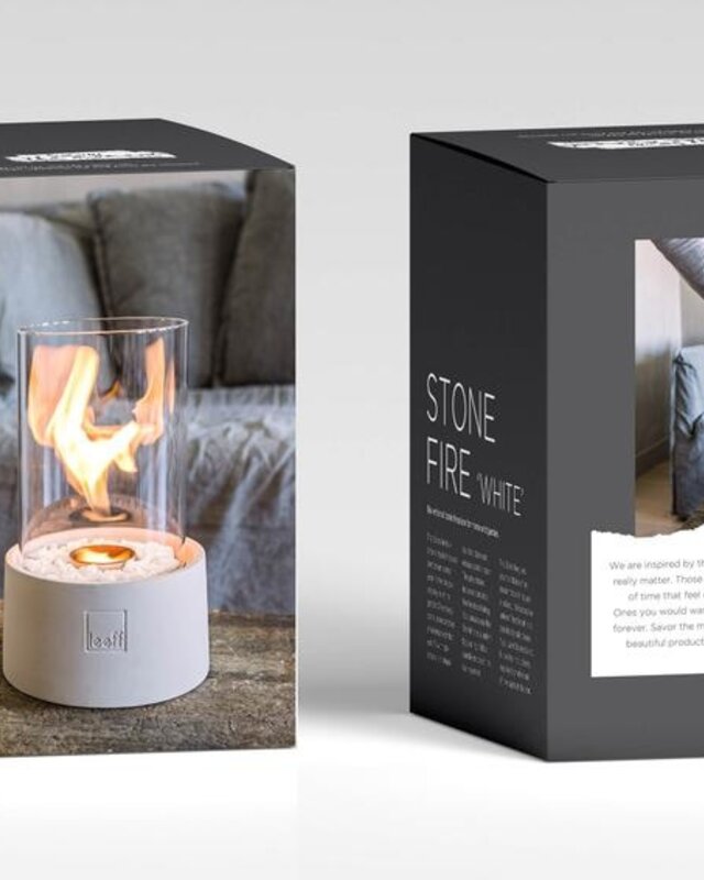 LEEFF Stonefire Sfeerhaard Tuinhaard Wit Bio Ethanol