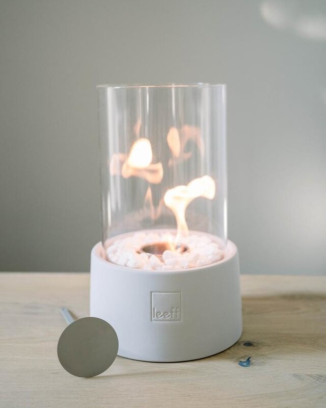 LEEFF Stonefire Sfeerhaard Tuinhaard Wit Bio Ethanol