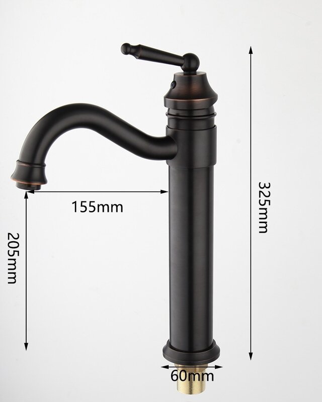 Rene Houtman Nostalgische Bronzen Wastafelkraan - H340 MM