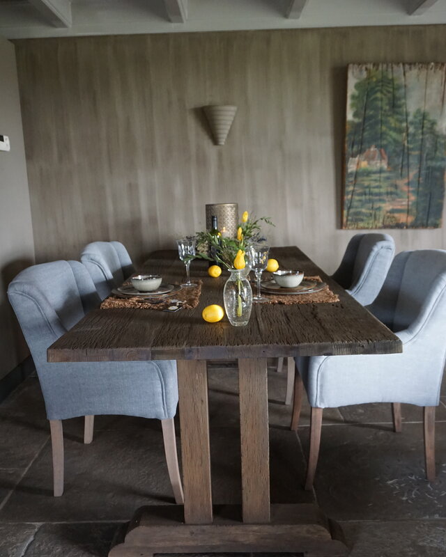 Rene Houtman Kloostertafel Pilaar Grey Massief Hardhout - Kies Maat