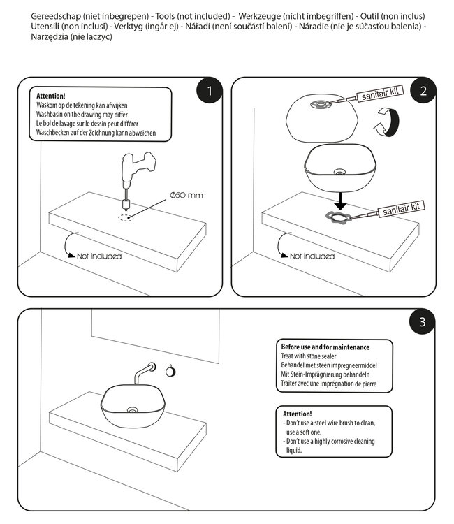Differnz Snake Wastafel Opbouw Waskom 41,5x14 cm Zwart