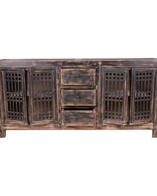 Rene Houtman Dressoir India 3 Lades 4-Deurs | H95 x B200 x D45 cm