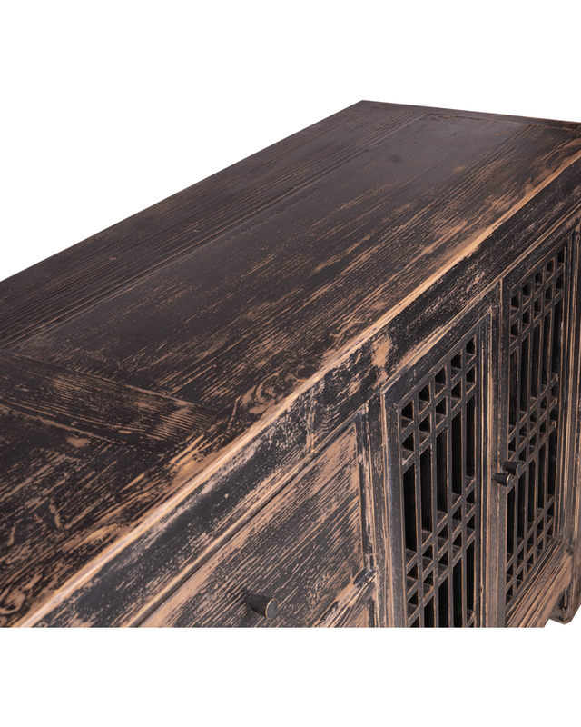 Rene Houtman Dressoir India 3 Lades 4-Deurs | H95 x B200 x D45 cm