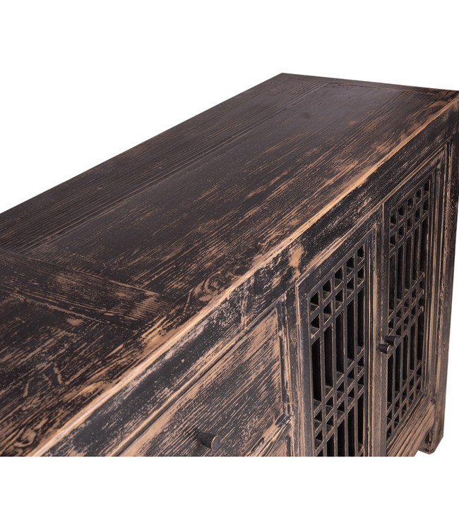 Rene Houtman Dressoir India 3 Lades 4-Deurs | H95 x B200 x D45 cm