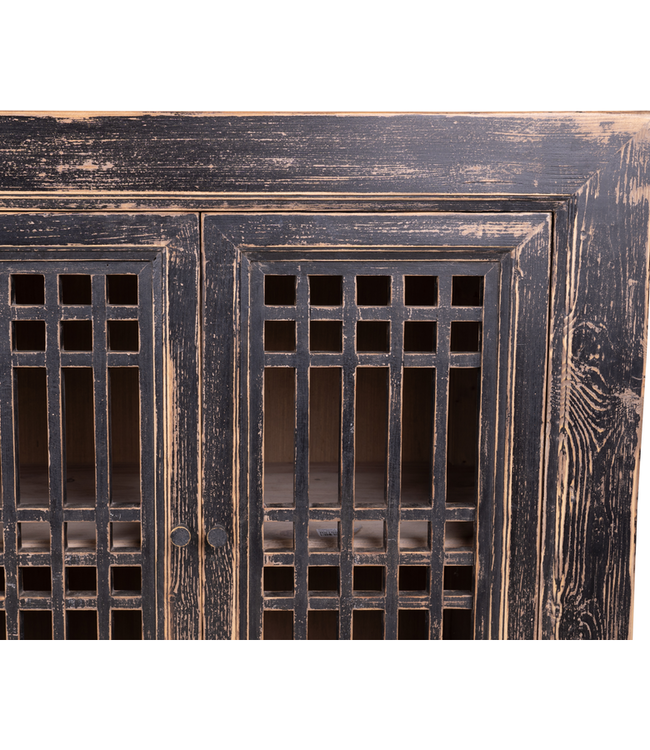 Rene Houtman Dressoir India 3 Lades 4-Deurs | H95 x B200 x D45 cm