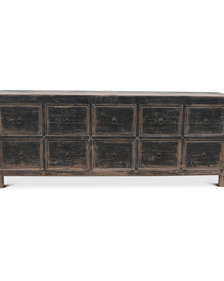 Rene Houtman Dressoir 10-Lades Zwart | H85 x B220 x D45 cm