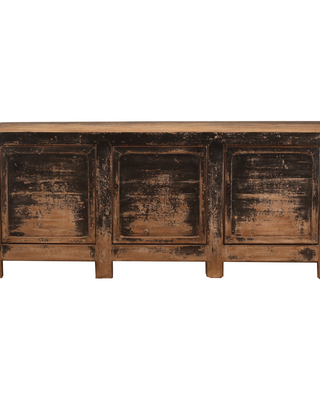 Rene Houtman Dressoir Zwart Hout 3-Deurs | H93 x B207 x D48 cm