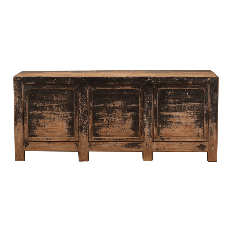 Rene Houtman Dressoir Zwart Hout 3-Deurs | H93 x B207 x D48 cm