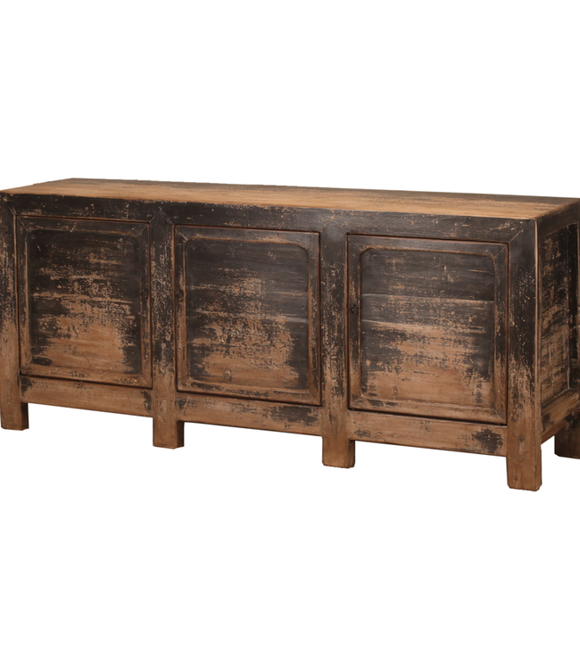 Rene Houtman Dressoir Zwart Hout 3-Deurs | H93 x B207 x D48 cm