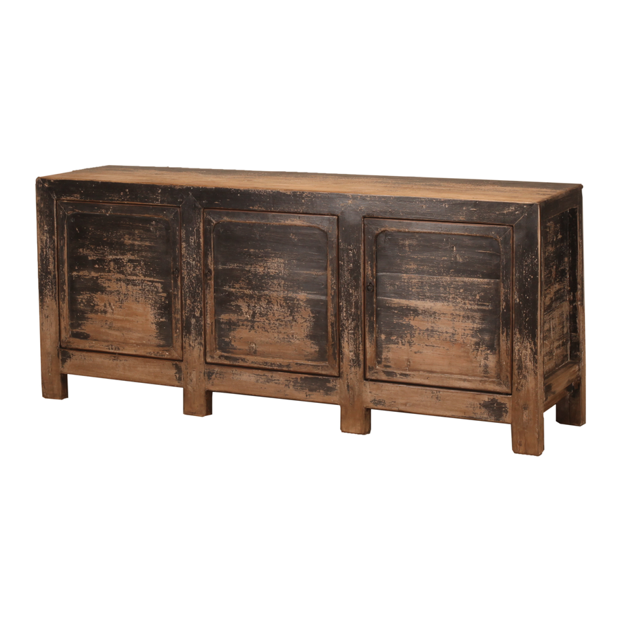 Rene Houtman Dressoir Zwart Hout 3-Deurs | H93 x B207 x D48 cm