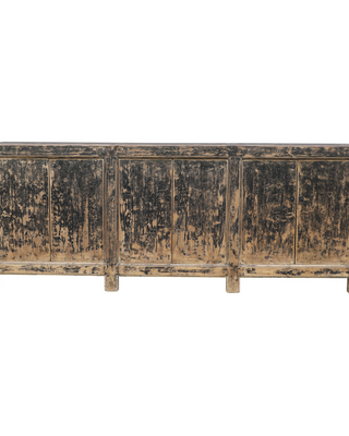 Rene Houtman Dressoir Zwart Hout 6-Deurs | H96 x B250 x D45 cm