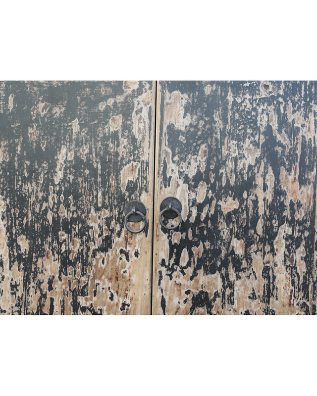 Rene Houtman Dressoir Zwart Hout 6-Deurs | H94 x B221 x D44 cm