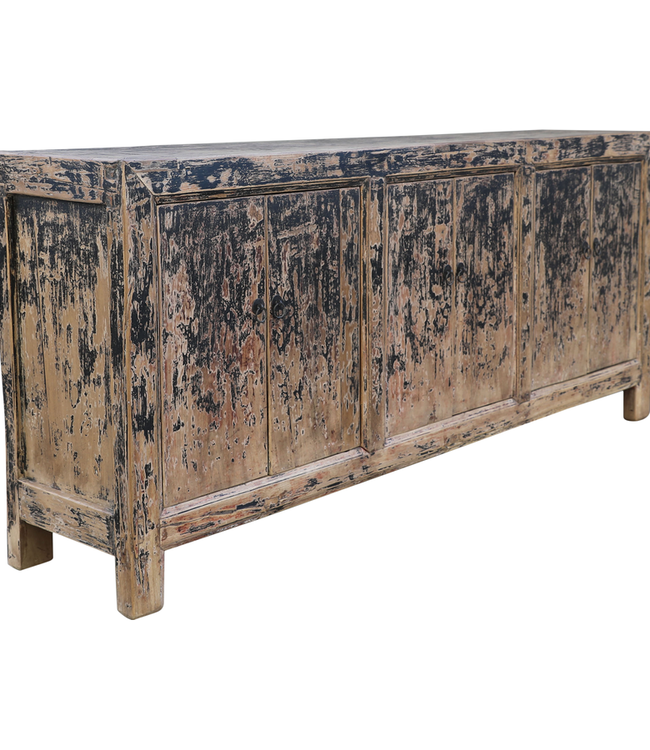 Rene Houtman Dressoir Zwart Hout 6-Deurs | H94 x B221 x D44 cm