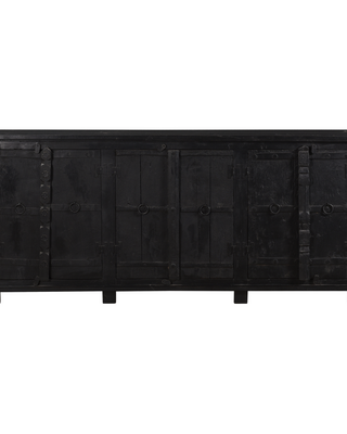 Rene Houtman Dressoir Zwart Hout 6-Deurs | H94 x B208 x D36 cm