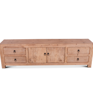 Rene Houtman TV-Dressoir Naturel 4-Lades 2-Deurs | H50 x B180 x D35