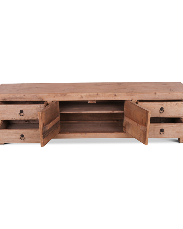 Rene Houtman TV-Dressoir Naturel 4-Lades 2-Deurs | H50 x B180 x D35 cm