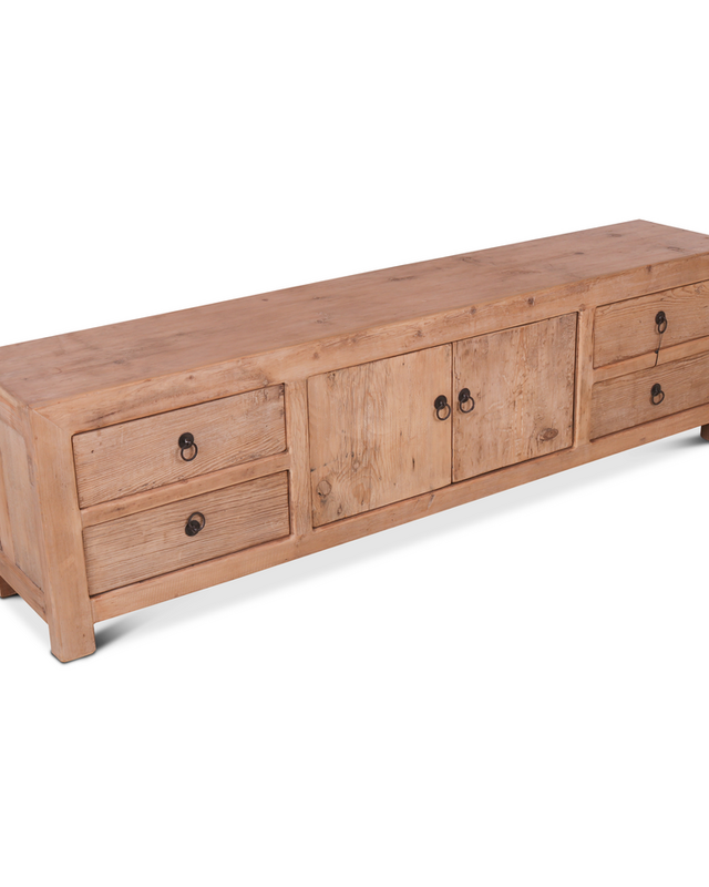 Rene Houtman TV-Dressoir Naturel 4-Lades 2-Deurs | H50 x B180 x D35 cm