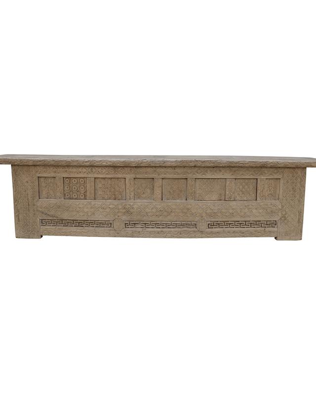 Rene Houtman Dressoir Xinjian Hout Snijwerk | H72 x B305 x D45 cm