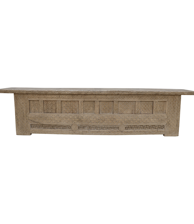 Rene Houtman Dressoir Xinjian Hout Snijwerk | H72 x B305 x D45 cm