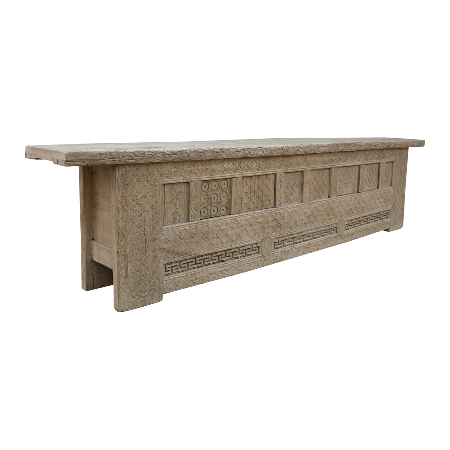 Rene Houtman Dressoir Xinjian Hout Snijwerk | H72 x B305 x D45 cm