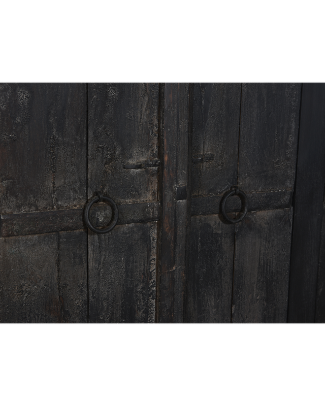 Rene Houtman Dressoir Oud Hout Zwart 4-Deurs | H120 x B135 x D37 cm