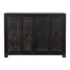 Dressoir Oud Hout Zwart 4-Deurs | H120 x B135 x D37 cm