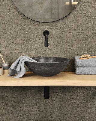 Differnz Waskom Limestone | Zwart | Ø 40 x H15 cm