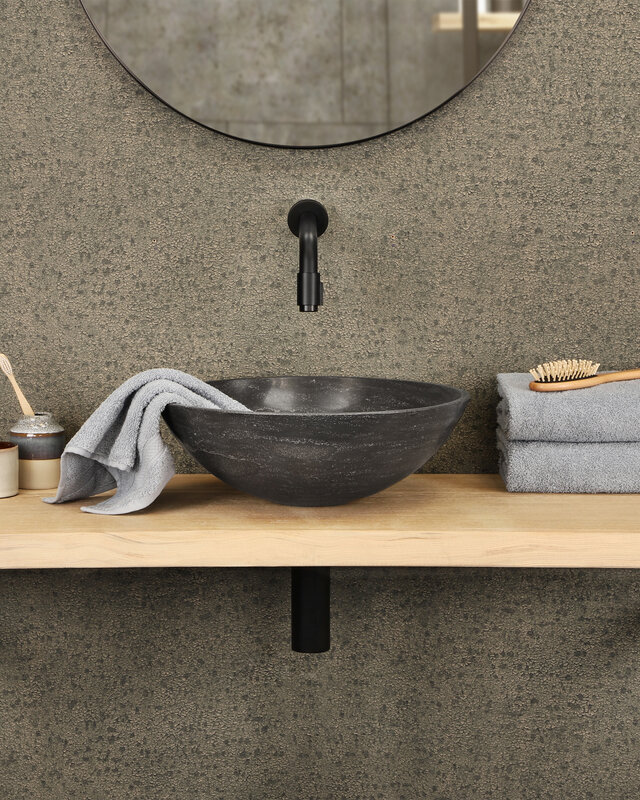Differnz Waskom Limestone | Zwart | Ø 40 x H15 cm