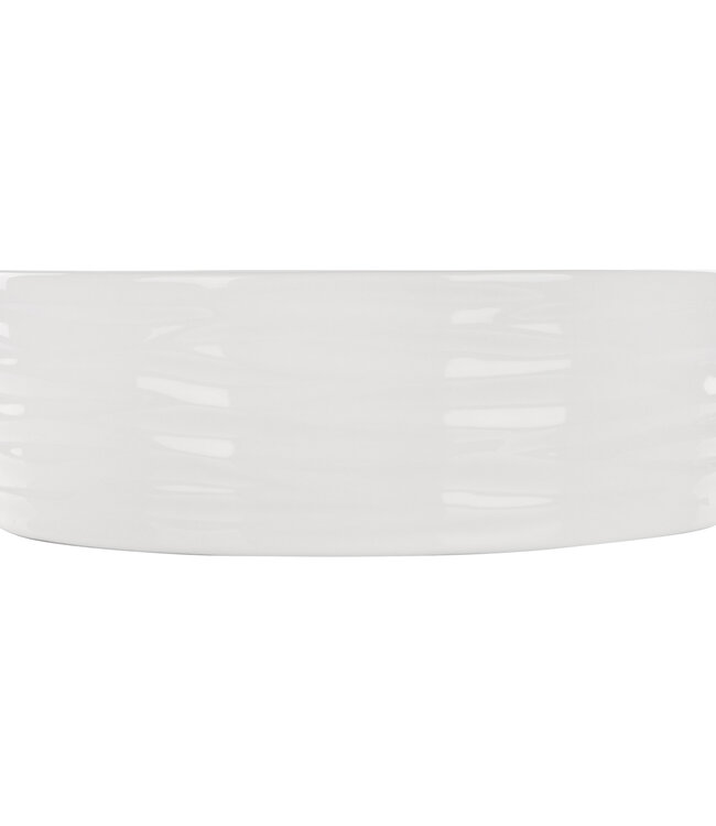 Differnz Waskom Wave | Wit | Keramiek | Ø 37 x H12 cm