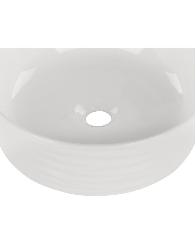 Differnz Waskom Wave | Wit | Keramiek | Ø 37 x H12 cm