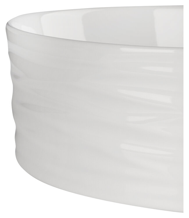 Differnz Waskom Wave | Wit | Keramiek | Ø 37 x H12 cm