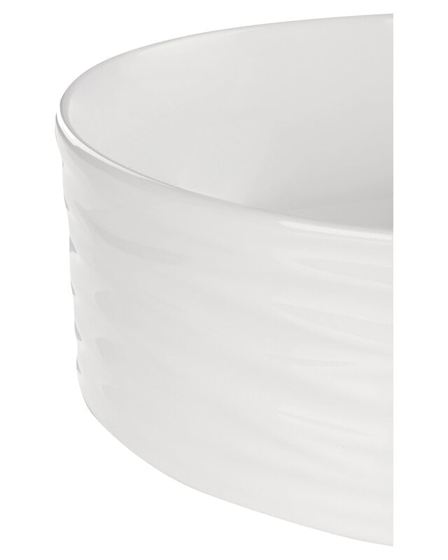 Differnz Waskom Wave | Wit | Keramiek | Ø 37 x H12 cm