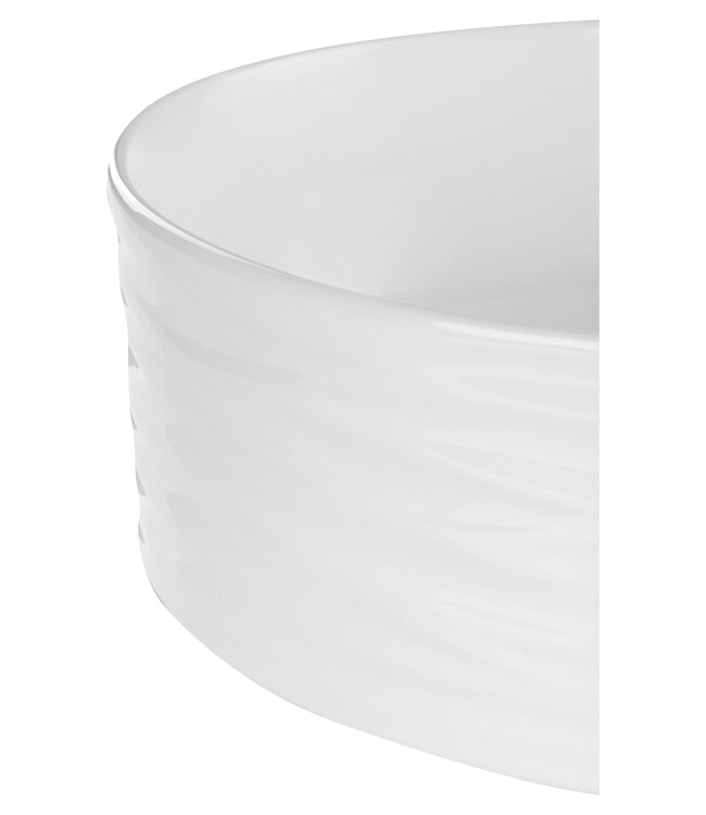 Differnz Waskom Wave | Wit | Keramiek | Ø 37 x H12 cm