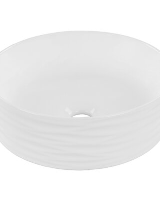 Differnz Waskom Wave | Wit | Keramiek | Ø 37 x H12 cm
