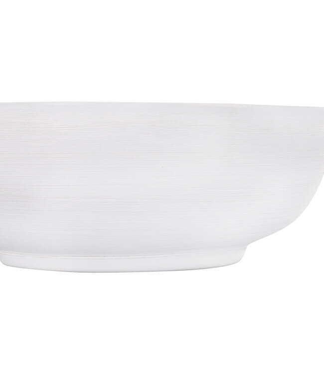 Differnz Waskom Shine | Goud Wit | Keramiek | Ø 40 x H13.5 cm