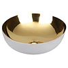 Waskom Shine | Goud Wit | Keramiek | Ø 40 x H13.5 cm