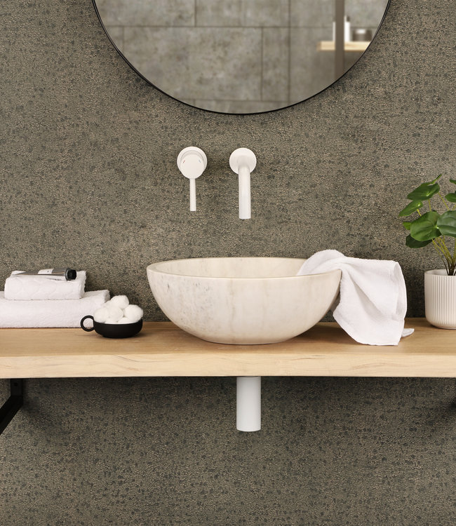 Rene Houtman Waskom Marmor | Wit | Marmer | Ø 40 x H15 cm