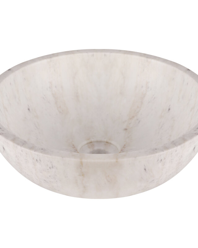 Rene Houtman Waskom Marmor | Wit | Marmer | Ø 40 x H15 cm