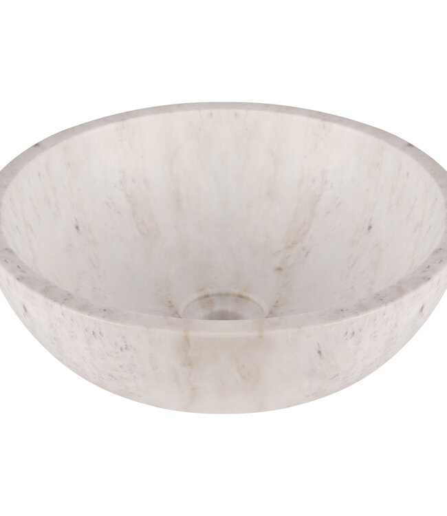 Rene Houtman Waskom Marmor | Wit | Marmer | Ø 40 x H15 cm