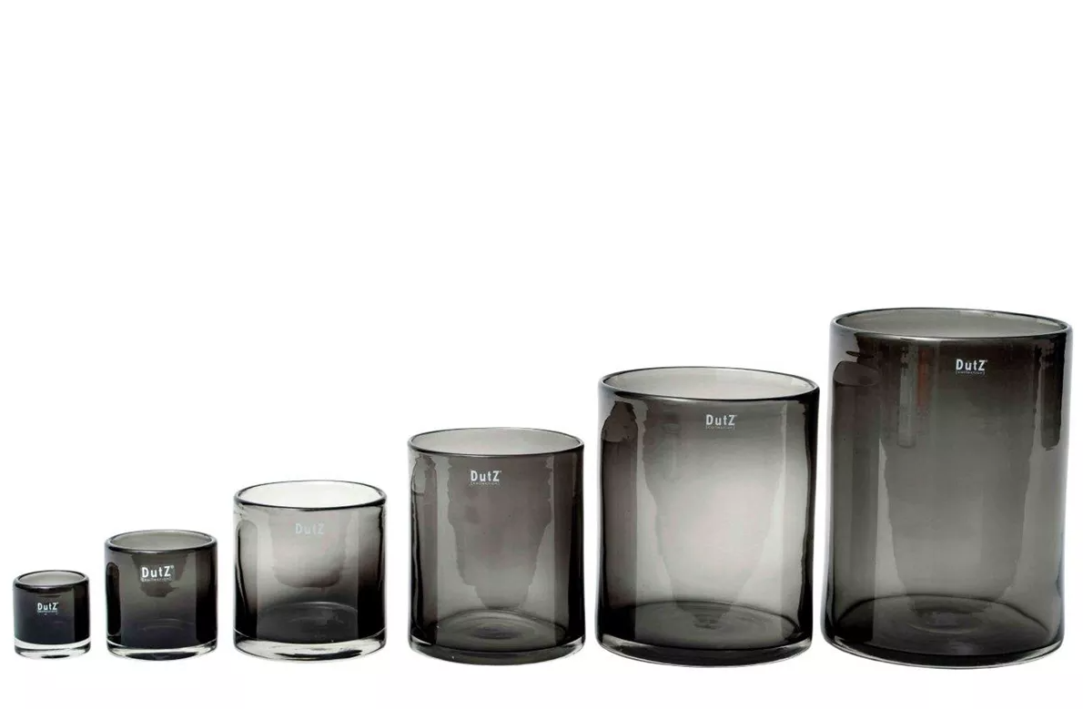 DutZ Windlicht Cilinder | Smoke | 5 Maten