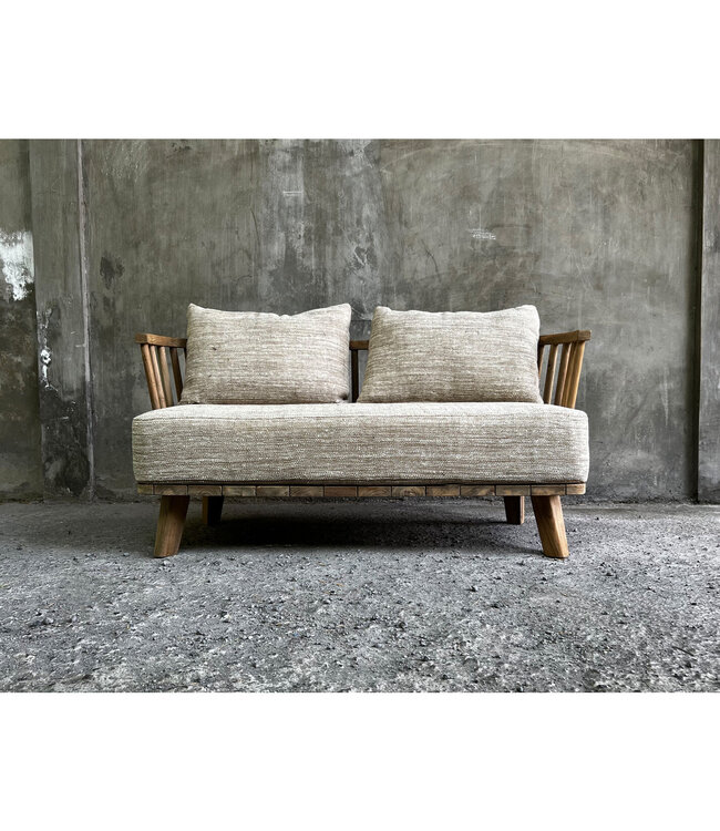 Bazar Bizar De Malawi Tweezitter Bank - Naturel Grijs Agata