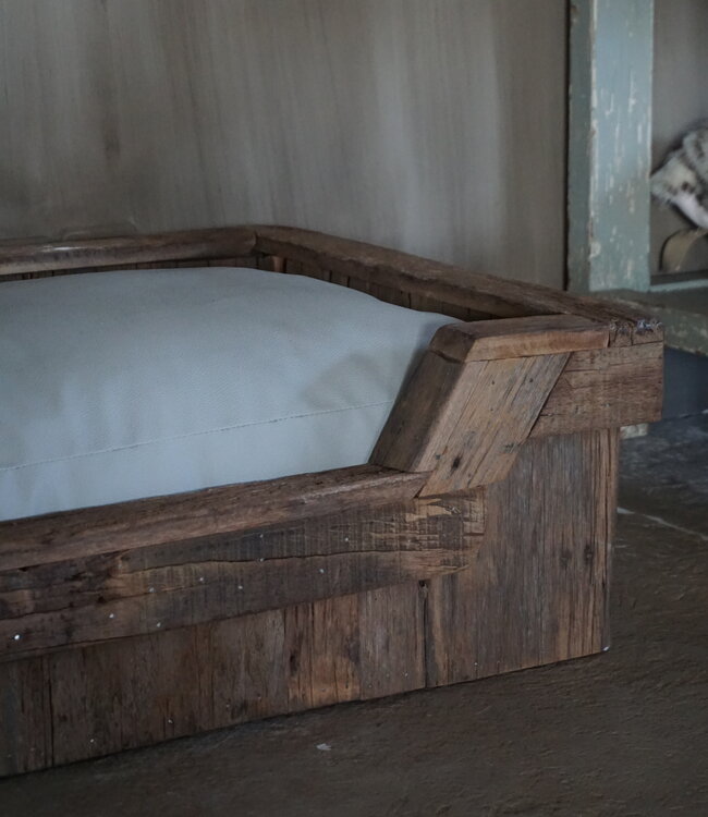 Rene Houtman Hondenmand Truckwood S B80xD60xH27 Cm inclusief kussen