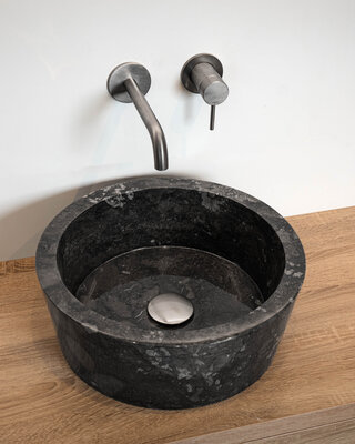 Loutro Bathroomware Waskom Marmer | Black | 2 Maten
