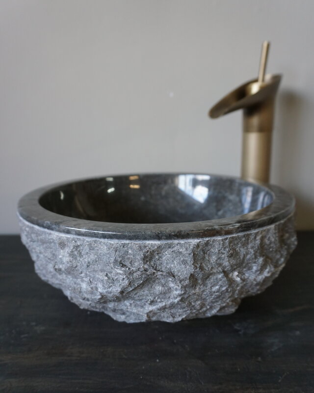 Loutro Bathroomware Waskom Natuursteen | Ø30 x H14 cm