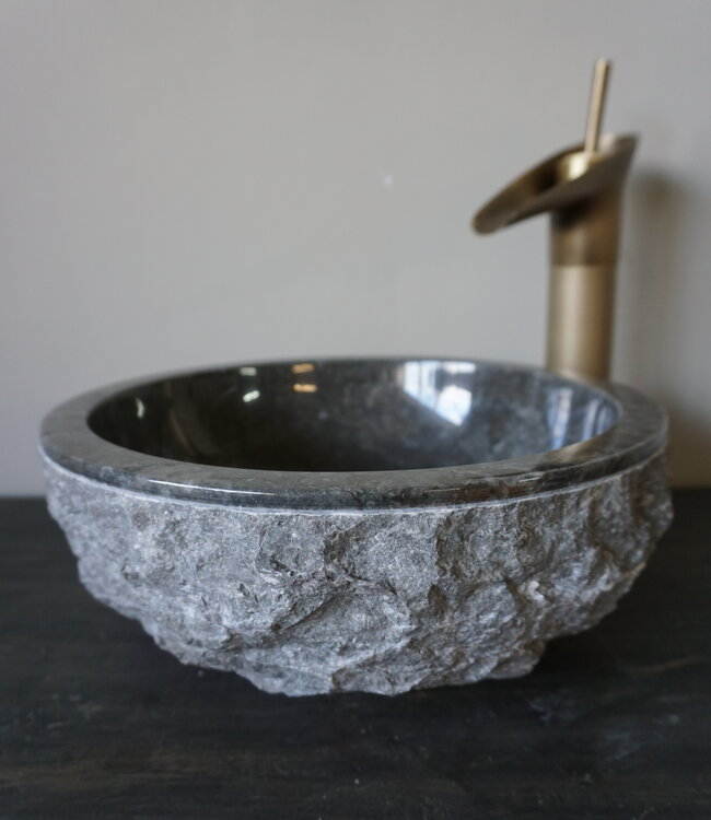 Loutro Bathroomware Waskom Natuursteen | Ø30 x H14 cm