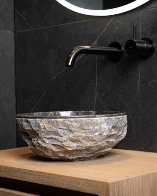 Loutro Bathroomware Waskom Natuursteen | Ø30 x H14 cm