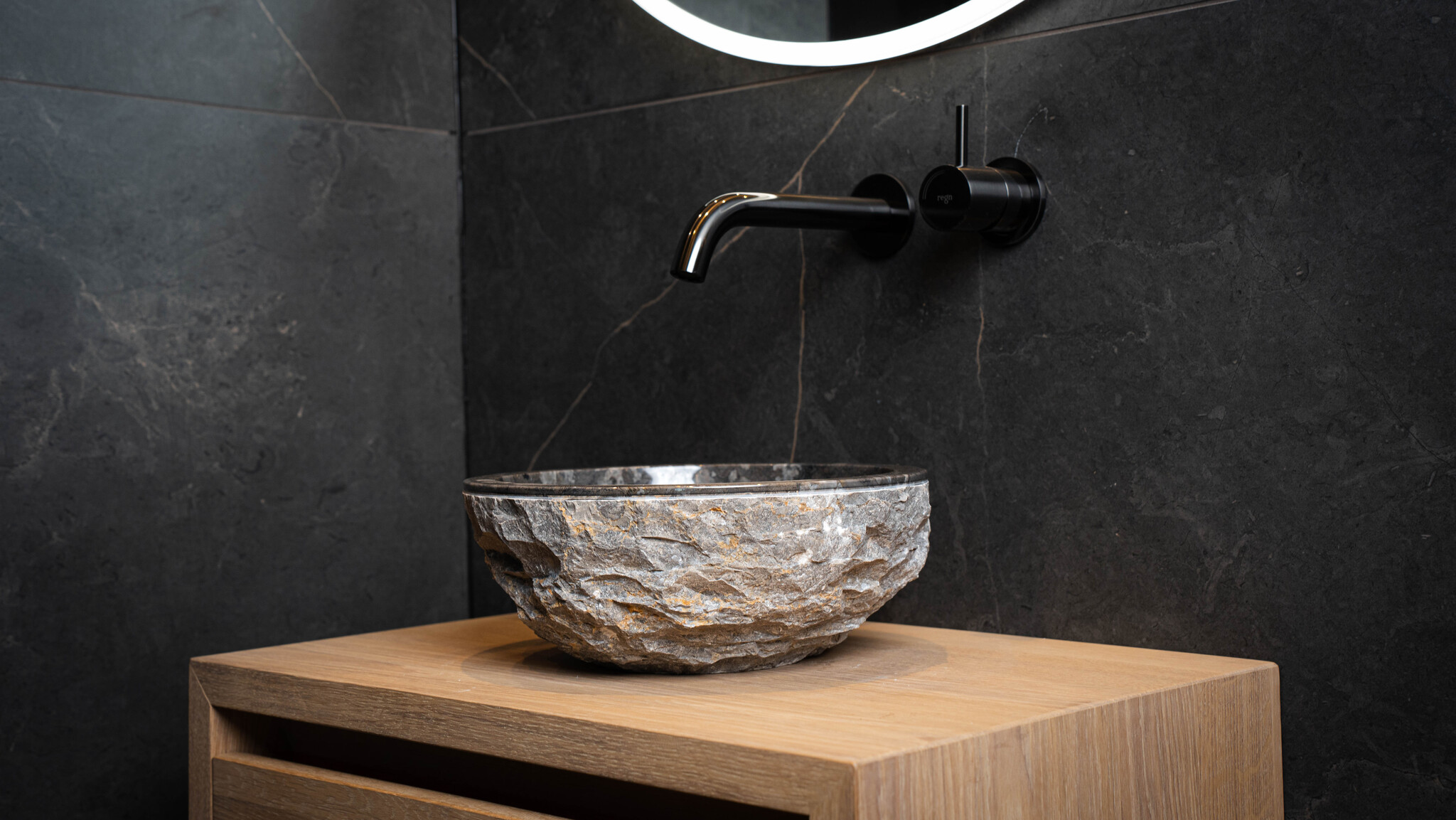 Loutro Bathroomware Waskom Natuursteen | Ø30 x H14 cm
